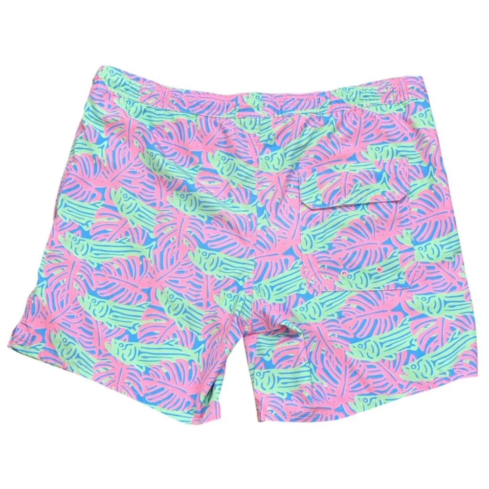 Vineyard Vines Tarpon Palm Chappy Trunk Sour Apple‎ Bathing Suit Swimsuit Small